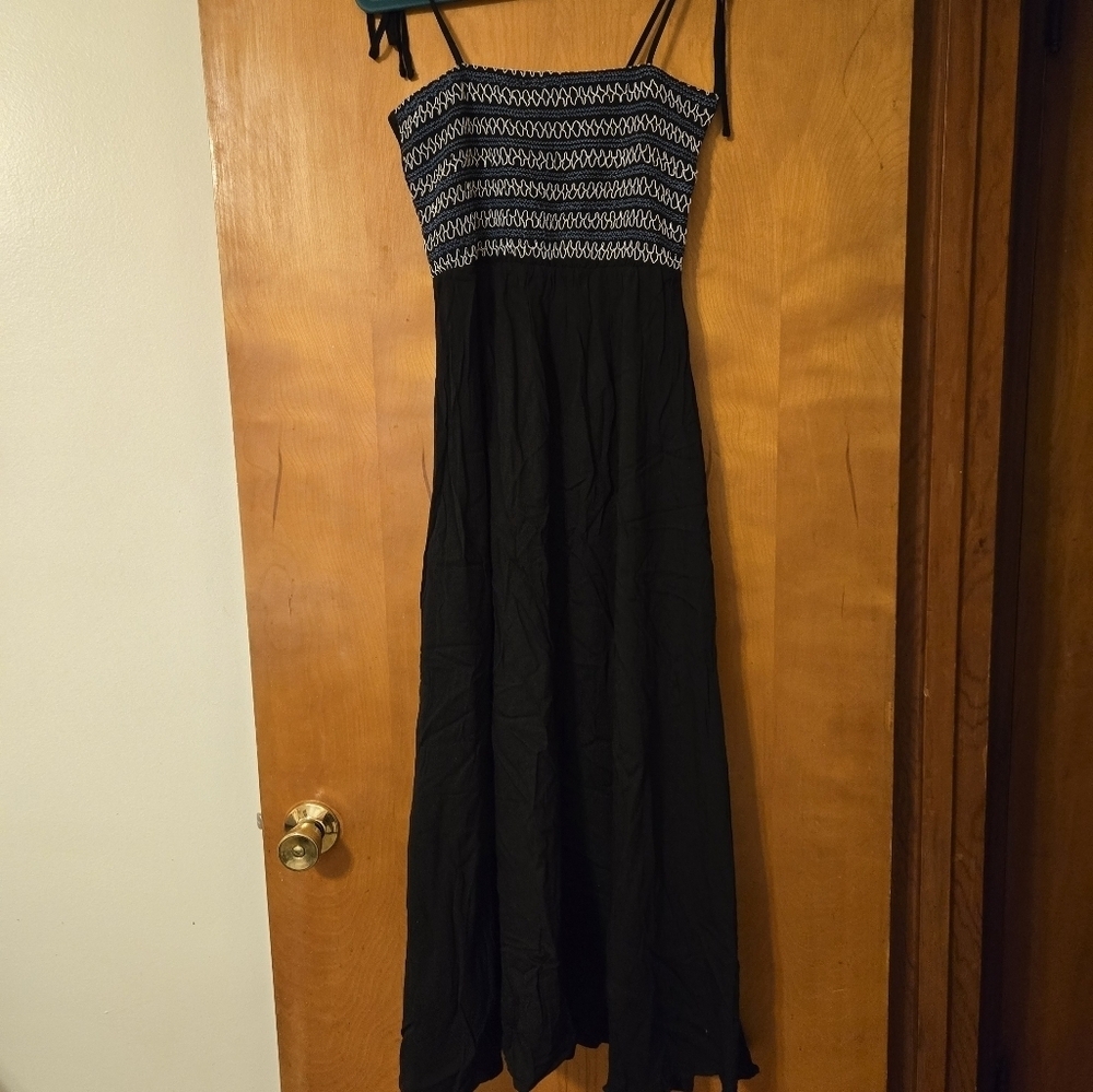NWT Allegra K Black, Blue & White Maxi Dress Size S